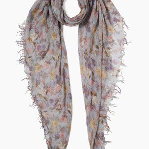 New Auth Chan Luu Plein Air Floral Cashmere Silk Scarf